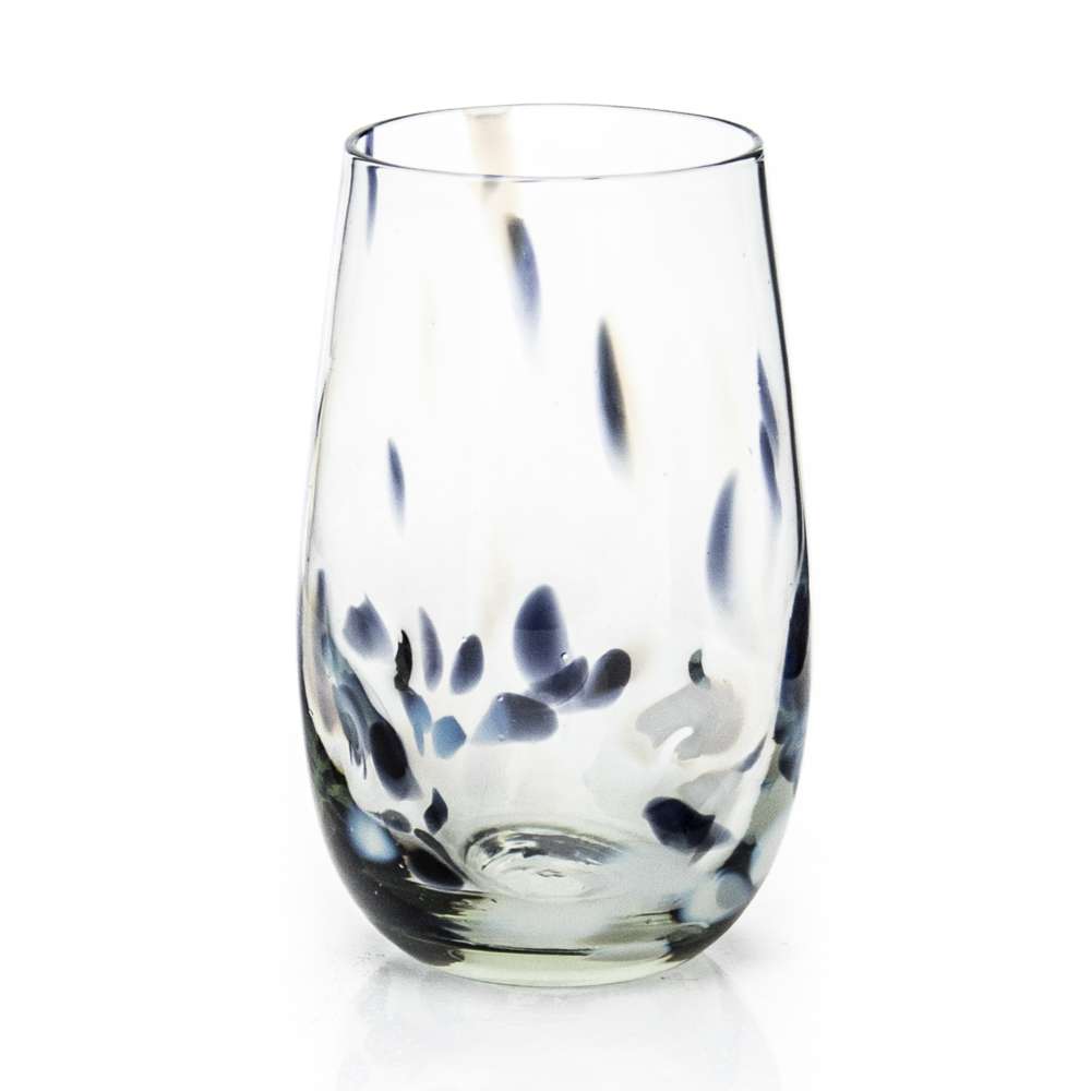 Tulip wonky tumbler with Black & White Flecks